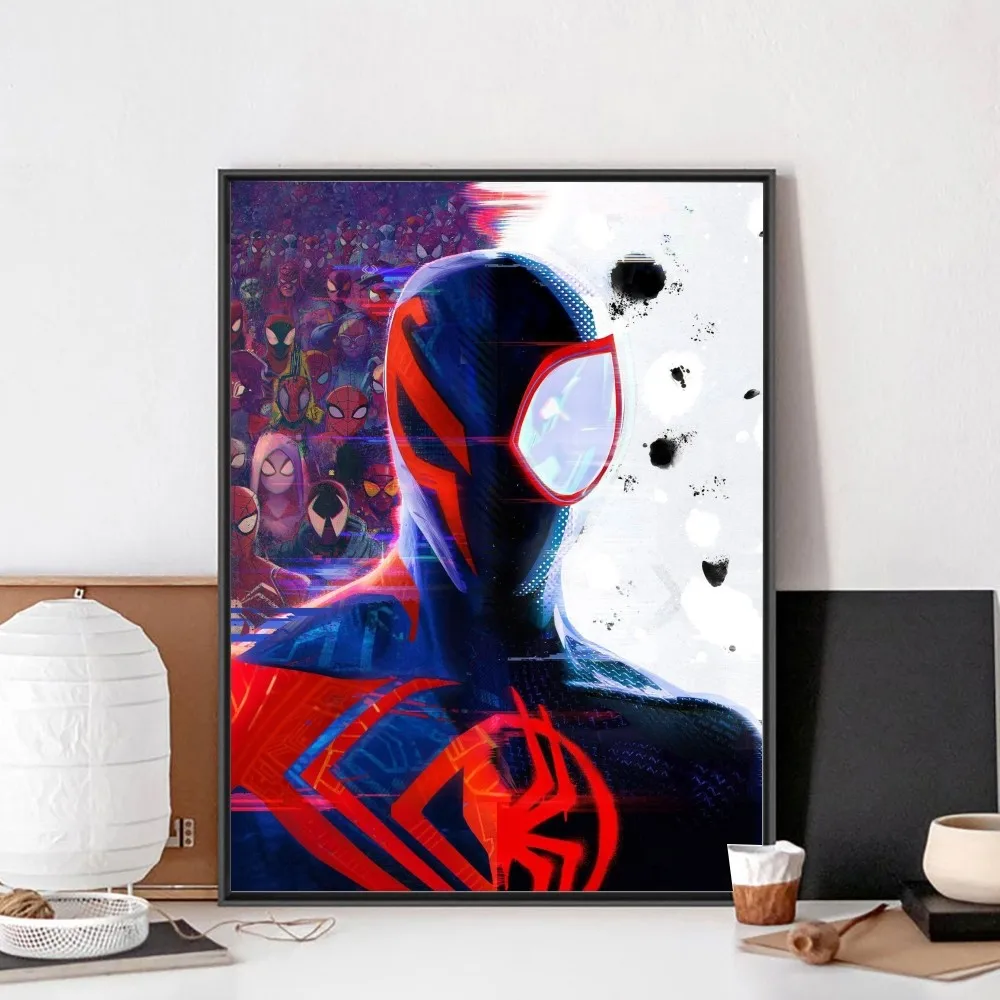 S-Spider-Hero man Across Verse Poster No Framed Poster Kraft Club Bar Paper Vintage Wall Art Painting Bedroom Study Stickers