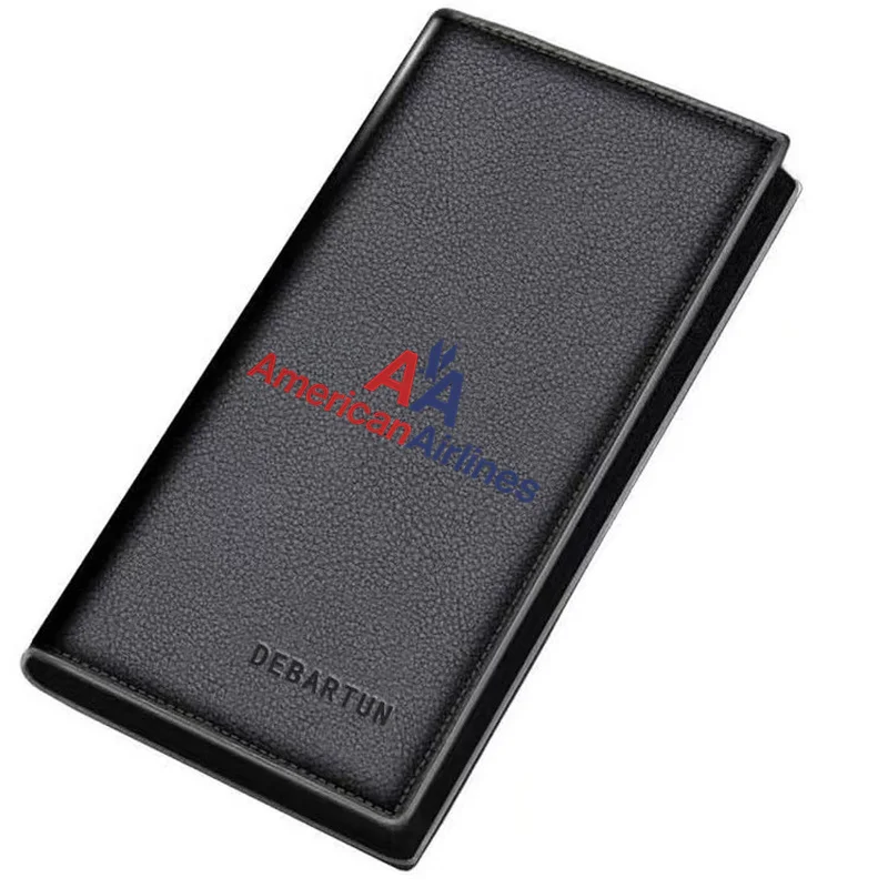 AA American Airlines ,blue red Men's Long Wallets Business Stylish Printing Design Casual Use Christmas Valentine's Father's Day
