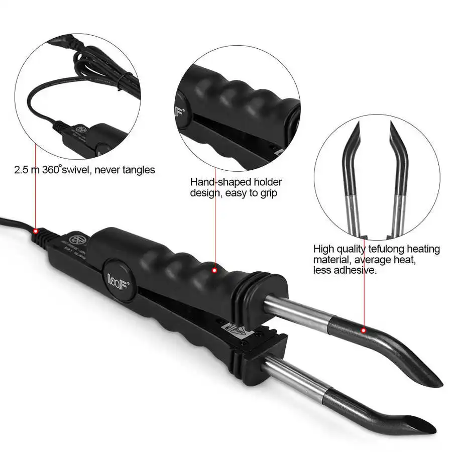 Hair Extension Iron Keratin Bonding Tools Fusion Heat Connector Machine Temperature Fusion Heat Connector Hair Extension Tools