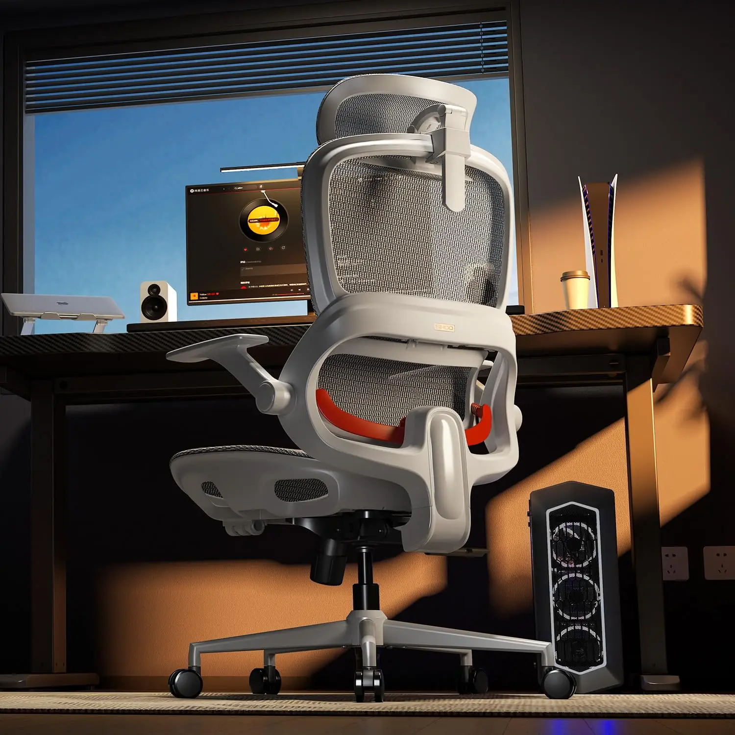 Mesh Ergonomic Office Chair with Adaptive Lumbar Support, Customized