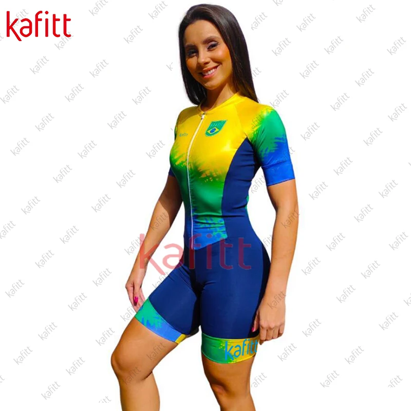 KAFITT Cycling Tight Body Suit for Women - Spring/Summer Short Sleeve Set - Little Monkey GEL Sportswear