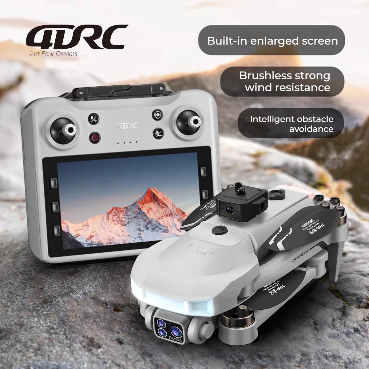 طائرة بدون طيار 4DRC V34 نظام تحديد المواقع الاحترافي 8k HD كاميرا بدون طيار مع شاشة التحكم عن بعد 5G WIFI بدون فرش التصوير الجوي كوادكوبتر