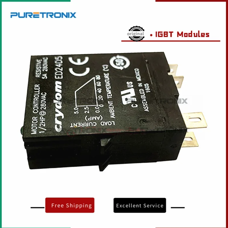 Ed24d5 ed24c5 5a 280v novo sólido original declarado relé