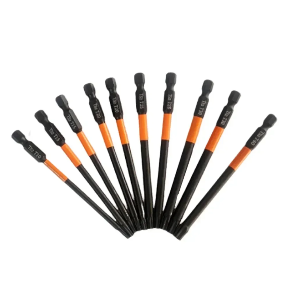 1pcs 100mm Torx Screwdriver Bits Magnetic 1/4 Hex Shank Screwdriver Bits Alloy Steel Screw Driver Bits/T15/T20/T25//T30/T40