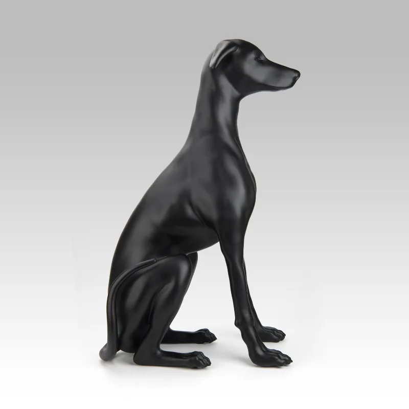 Greyhound Dog Ornament Pet Products Display Model Clothes Shelf Fiberglass Seated Dog