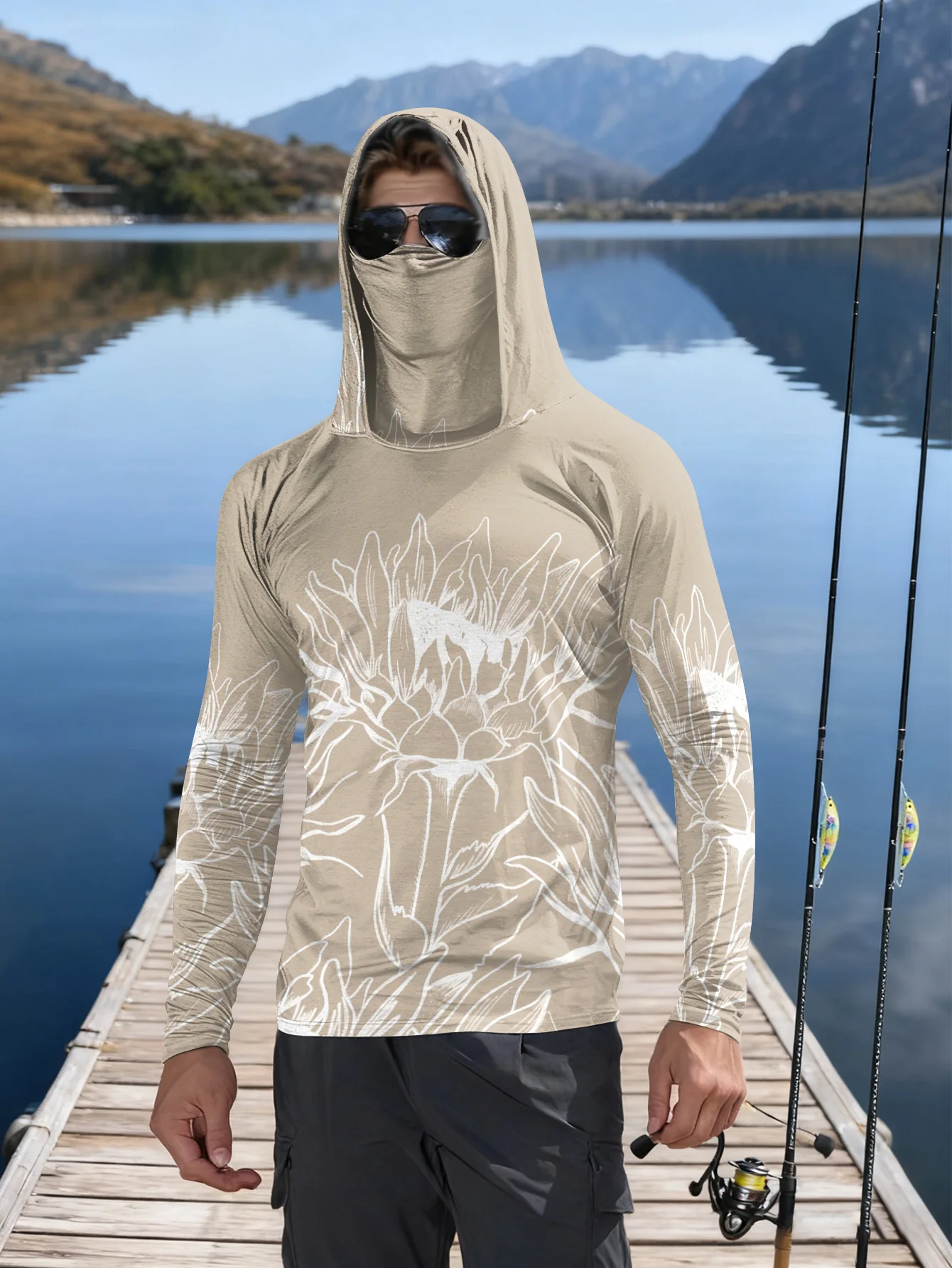 Outdoor Hunting Hoodie - Kaos Pancing Pria Pelindung Sinar Matahari