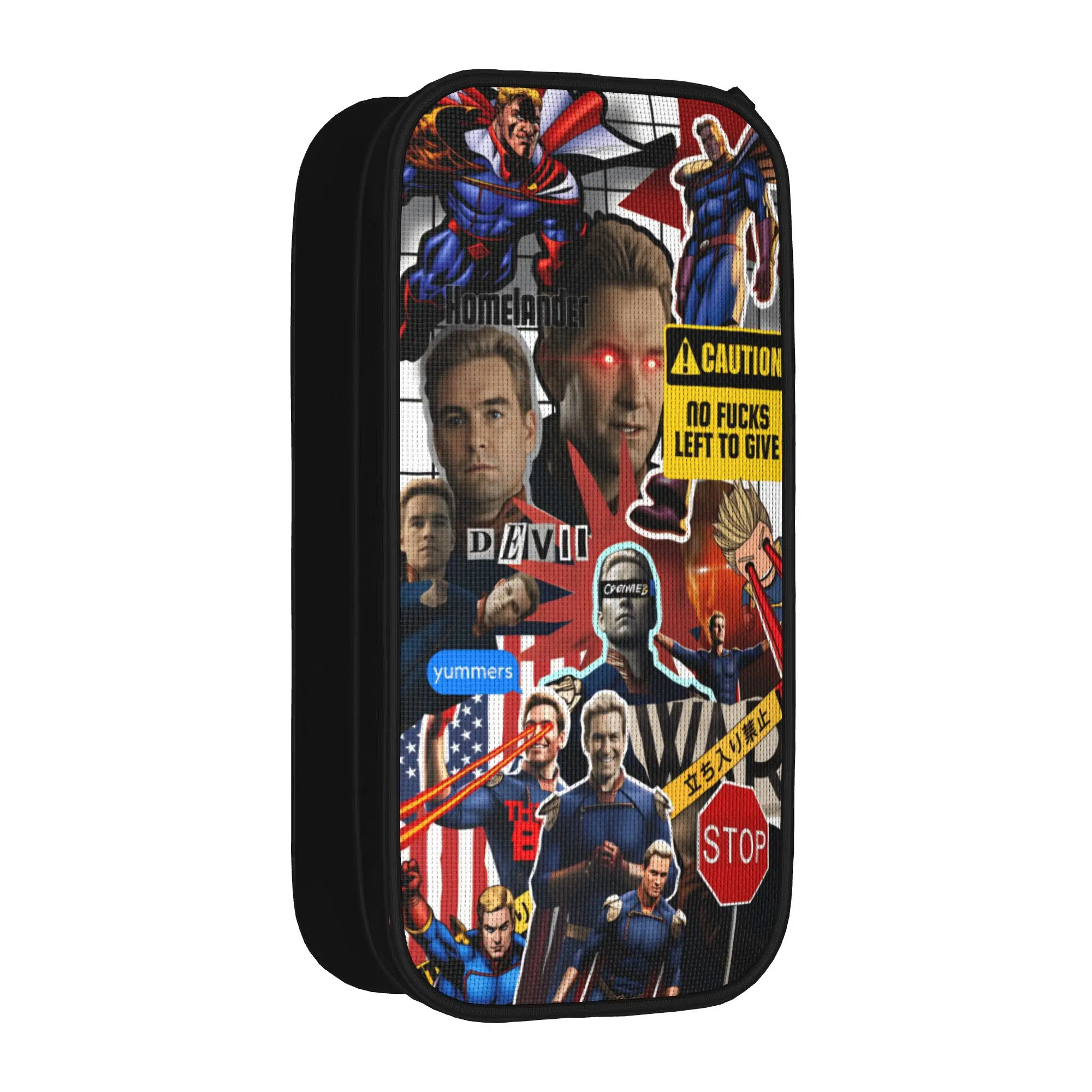 Homelander Pencil Case The Boys TV College Pencil Pouch Boy Girl Double Layer Kawaii School Pencil Cases Design Supplies