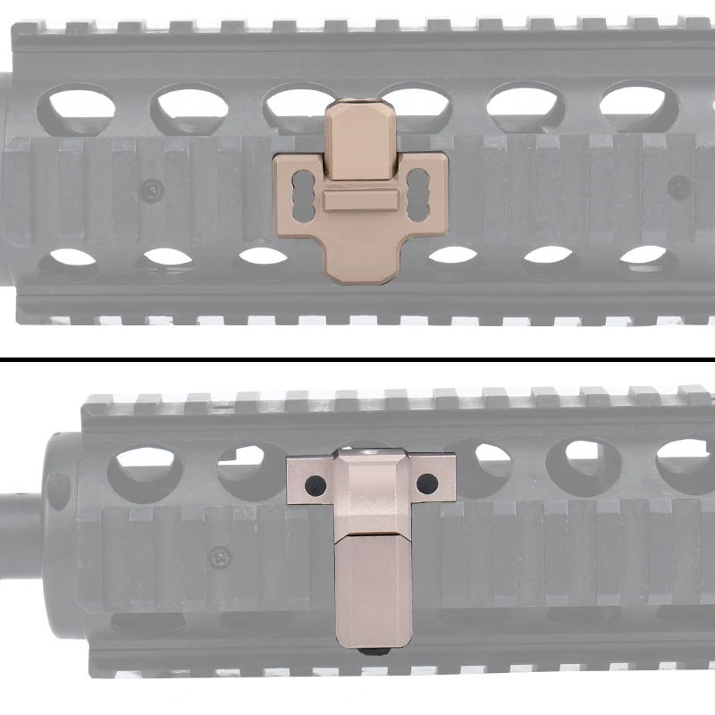 Base de linterna Airsoft serie ARIS, montaje táctico de Metal Offset Surefir M300 M600, compatible con riel de 20mm, MLOK KEYMOD, luz de explorador de caza