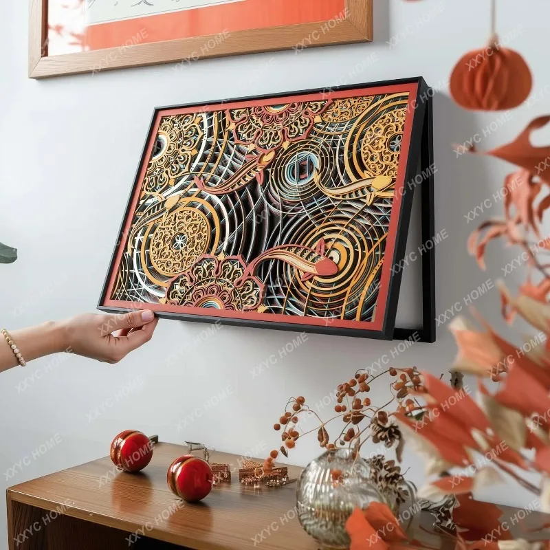 

Q Meter box decorative painting new light luxury advanced induction distribution box