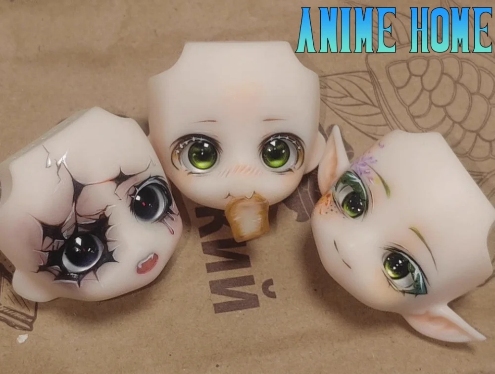 

Оригинальная пустая лицевая панель ручной работы со звездой, овцей и бабочкой OB11, альтернативная лицевая панель 1/12 BJD, подарок для косплея