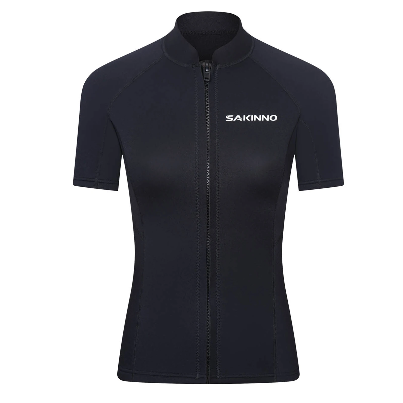

Women Wetsuit Top 2mm Neoprene Jacket Short Sleeves Zip Up Diving Swim Suit for Swimming Snorkeling Scuba Diving Surfing Shirts