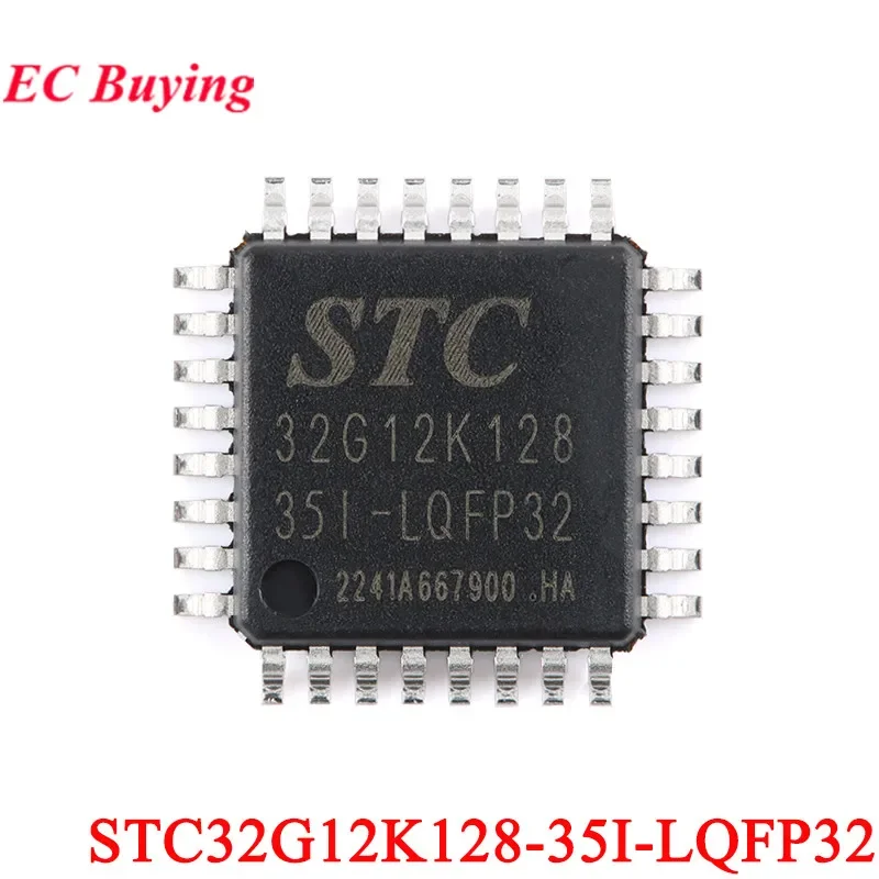 10Pcs/1pc STC32G12K128 STC 32G12K128 STC32G STC32G12K128-35I-LQFP32 STC32G12 32-bit 8051 Core Microcontroller Chip IC