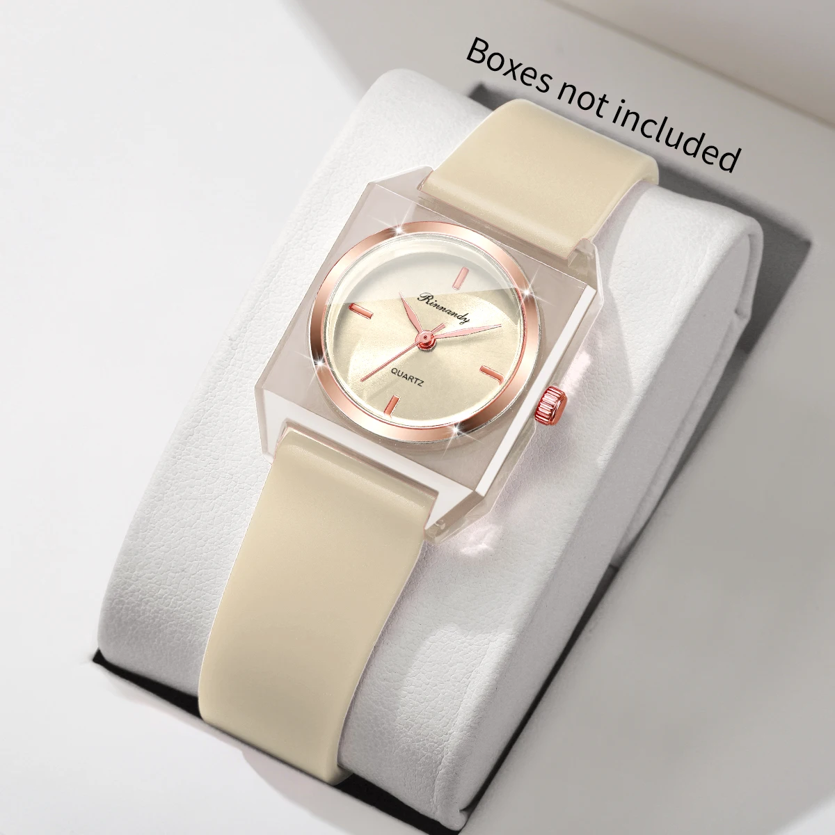 Fashion Rectangle Dial Women Watches Silicone Band Ladies Analog Quartz Wristwatches for Girls Clock Reloj Mujer (Without Box)