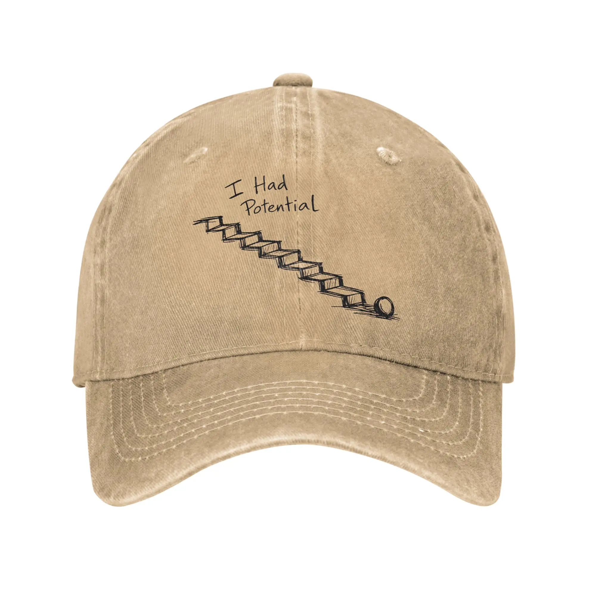 Vintage I Had Potential Baseball Cap Distressed Denim Sun Cap Project Hail Mary  Outdoor Activities Adjustable Cap
