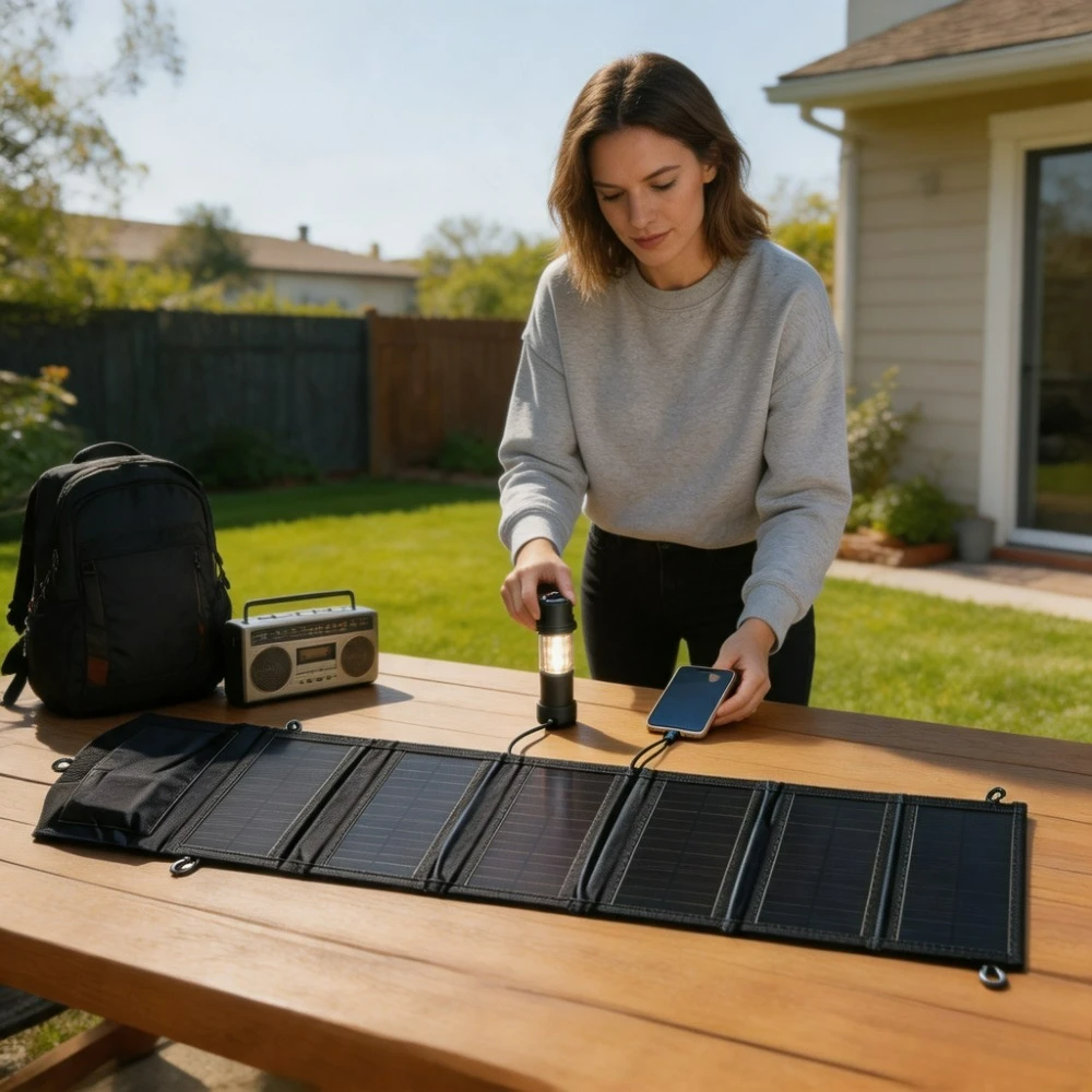 100W 25W Waterproof Foldable Solar Panel Charger Portable Dual USB Solar Power Charger for Outdoor Camping Hiking Backpacking