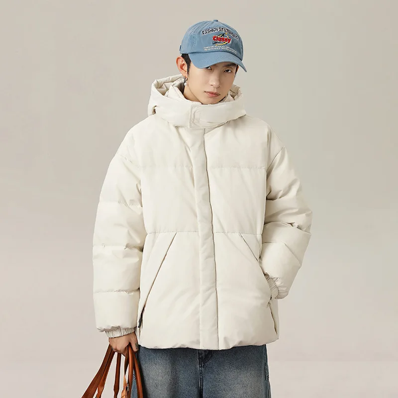 

Trendy Cotton Jacket Winter Thickened Warm Water-Resistant Cotton Coat Detachable Hooded Puffer Jacket Outerwear Fashion DG16