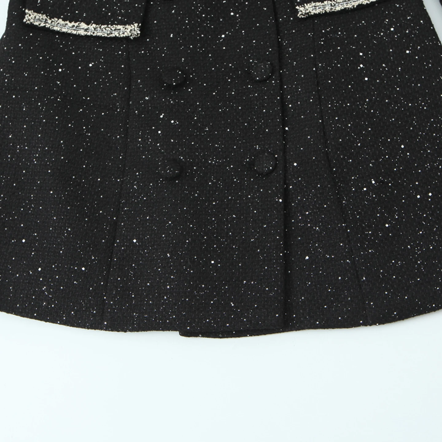 بدلة بحزام مرقعة بالترتر من Faionable Jaet للسيدات لخريف 2025 Z بدلة نسائية طويلة غير رسمية