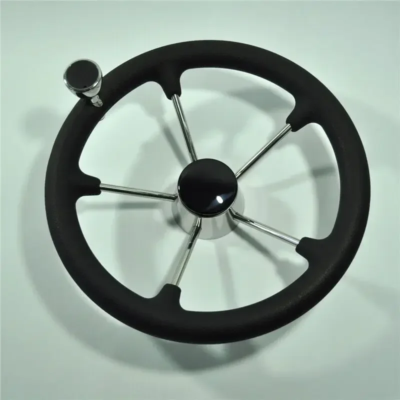 S.S Wheel With Foam And Knob 5-spoke-304 Stainless Steel Steering Wheel Marine Accessories