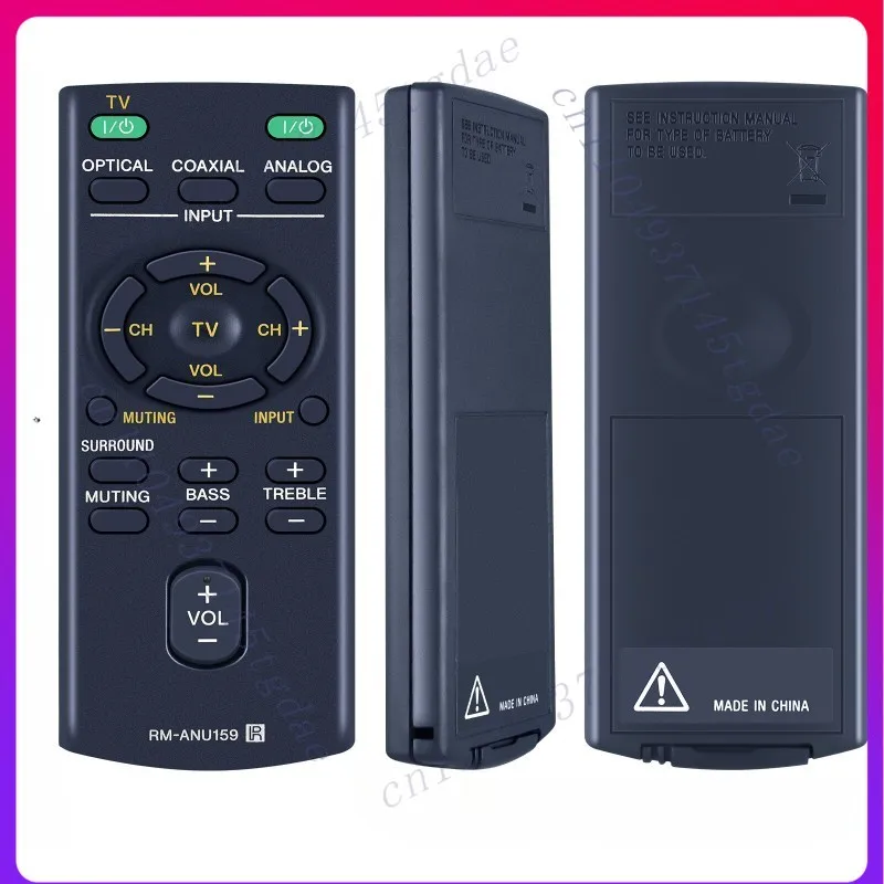 RM-ANU159 Remote Control for Sony Sound Bar HT-CT60 HT-CT60/C SA-CT60 SS-WCT60-