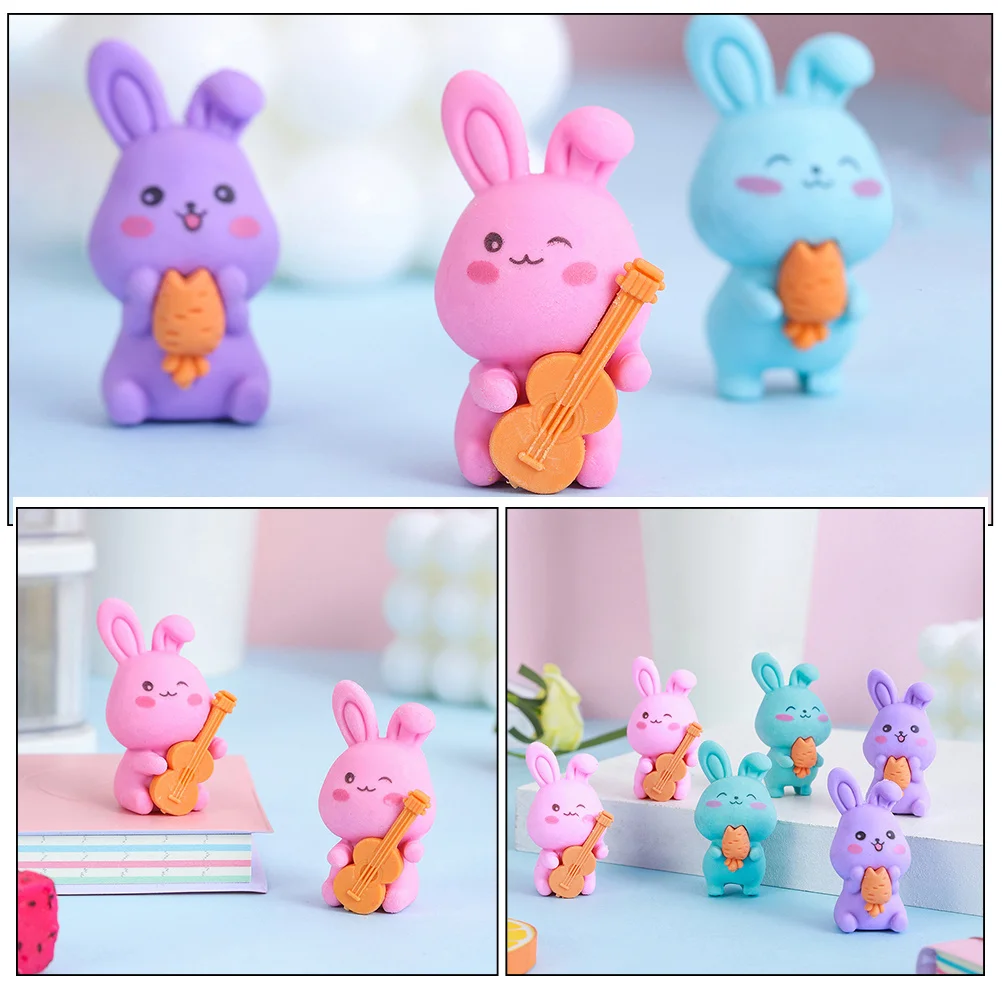 

36Pcs Bunny Erasers Rabbit Shaped Cute Cartoon Stationery for Classroom School Study Drawing Drafting Supplies