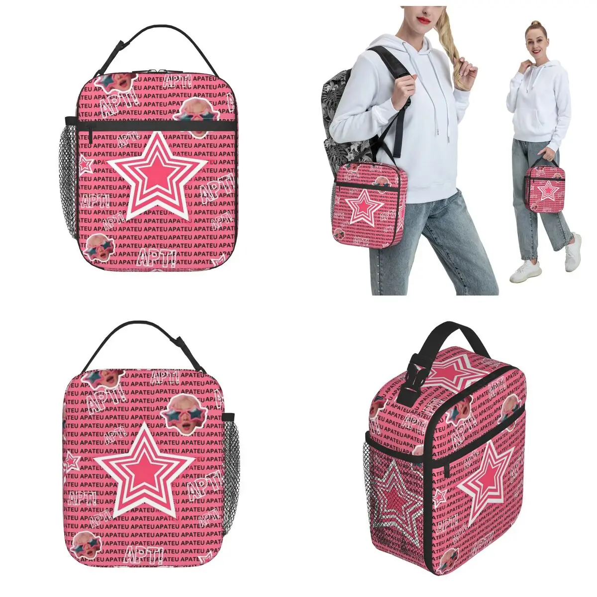 ROSE Bruno Mars APT Apateu Accessories Insulated Lunch Tote Bag For Work Food Storage Bag Leakproof Cooler Thermal Lunch Boxes