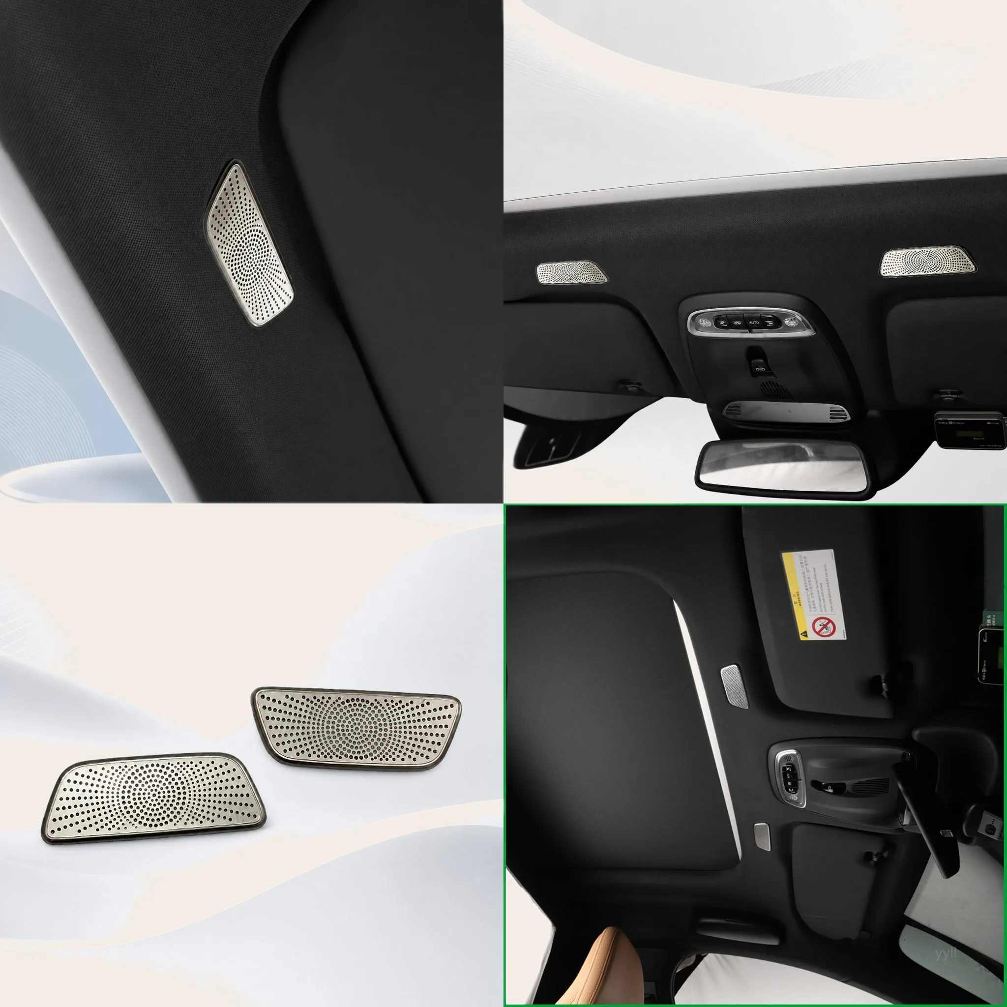 

Car Styling For Volvo XC40 S90 XC90 V60 2018 2019 2020 Roof Speaker Voice Cover Sticker Trim Auto Parts Accessories