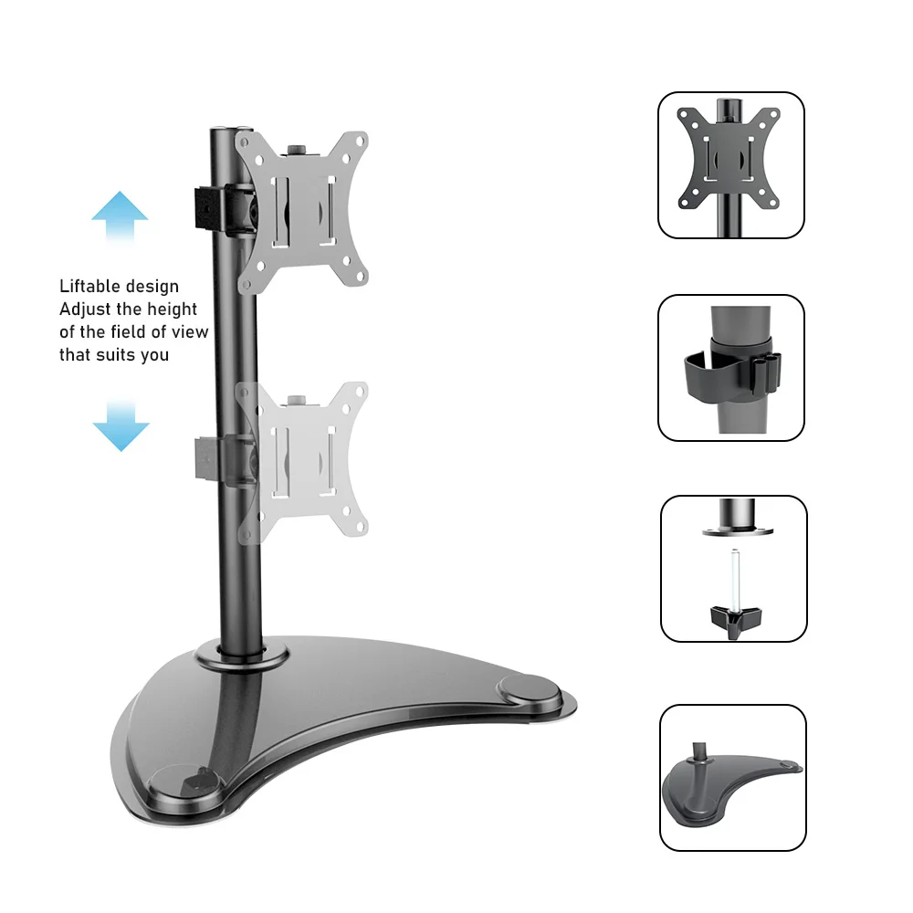 Регулируемая подставка для монитора, подходит для экранов до 32 дюймов, универсальная отдельно стоящая подставка для монитора.