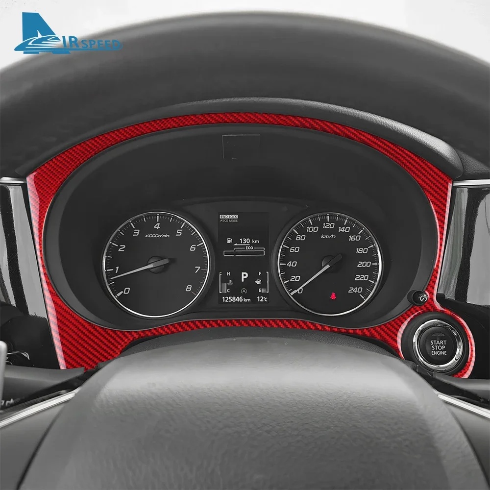 

Настоящая мягкая наклейка из углеродного волокна с левой отделкой для Mitsubishi Outlander 2013-2015 2016 2017 2018 2019 2020 2021, рамка автомобильного спидометра