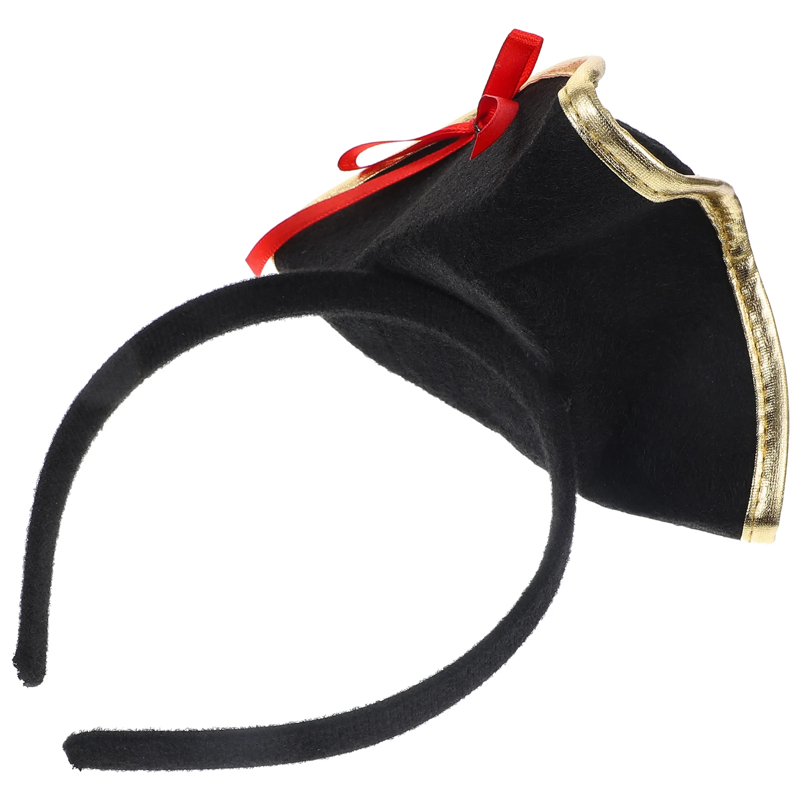 Party Cosplay Accessories Halloween Headband Hair Ribbon Novel Mini Pirate Hairhoop Black Fabric