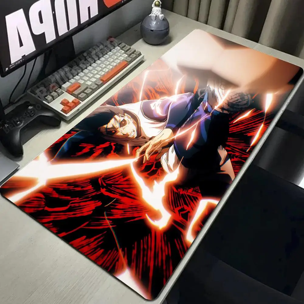 Durable Desktop Pad Gaming Mouse Pad Non-Slip Rubber Desk Protector Gifts for boys Edge B_BLUES_LOCKS Hentai locking Mousemat