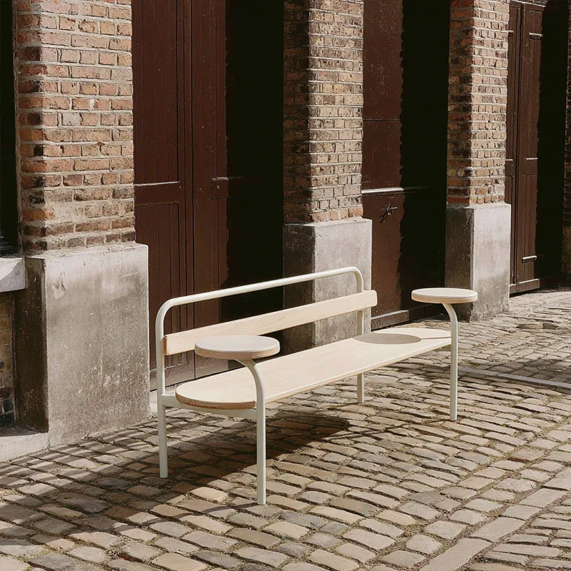 HYS outdoor leisure tables and chairs shopping mall outdoor tables and chairs integrated rest benches store commercial waiting