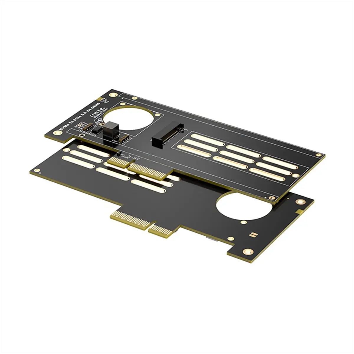 (A16I) Adaptador PCIe 5.0 X4 para NVMe, Conversor SSD PCIe 5.0 4X, Adaptador M.2 NVMe SSD com Dissipador de Calor de Alumínio para Computador PC