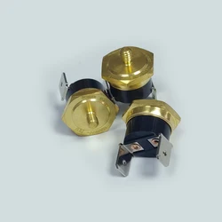 5 pz/lotto KSD301 interruttore di temperatura sensore termostato M4 esagono-testa in rame 10A/250V normalmente chiuso 45-150 ℃
