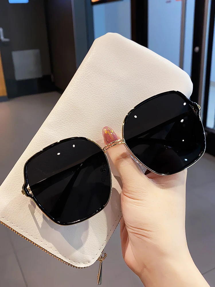 cherry-koko-new-faionable-sunglasses-women's-large-frame-anti-uv-ex-naked-eye-glasses-ular-internet-celebri