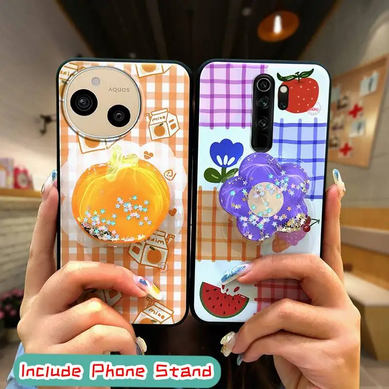 Glitter Simplicity Phone Case For Sharp Aquos sense9/SHG14/SH-53E Waterproof Durable Dirt-resistant TPU cute quicksand