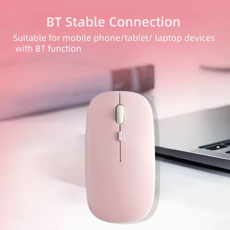 Portable Bluetooth-compatible Wireless Mouse Silent BT Optical Mice 4 Buttons 1600DPI Mice For Computer PC Laptop Game Mouse