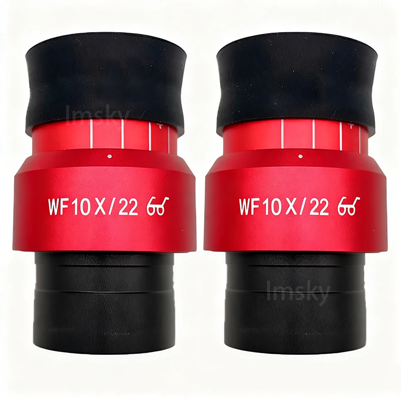 1 Uds 2 uds WF10X/22 lente ocular gran angular de alto punto ocular óptico para microscopio estéreo