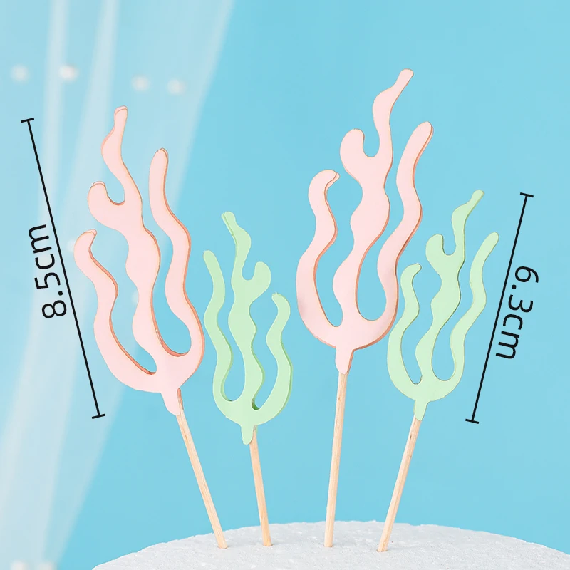 Meerjungfrau Kuchen Topper Regenbogen Schwanz Shell Schloss Tisch Ornamente Prinzessin Mädchen Baby Party Liefert Seestern Auto Kuchen Dekorationen – Detail 30