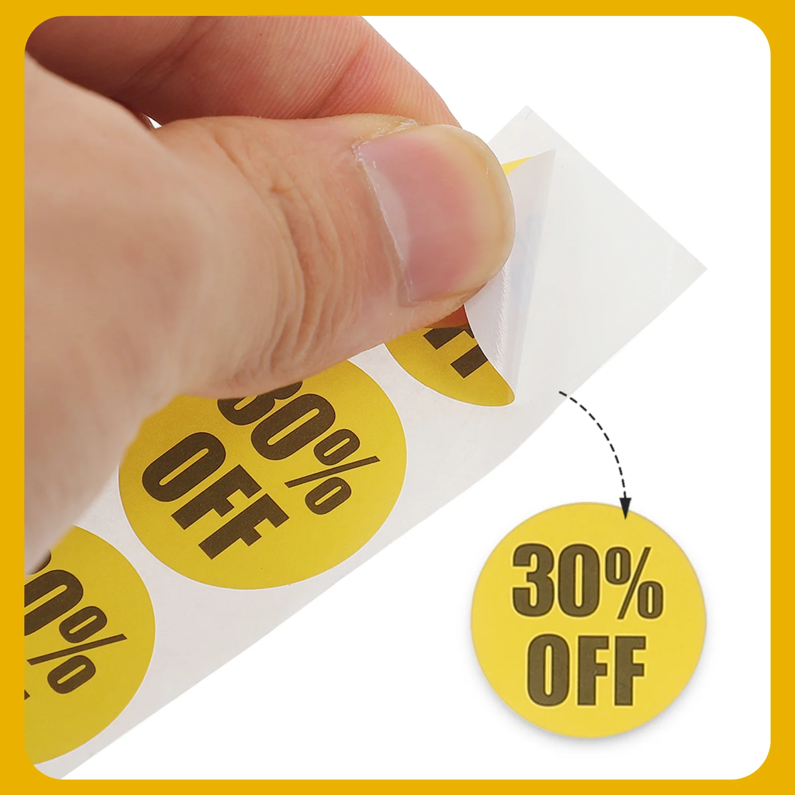 3 لفات من ملصقات متجر البيع بالتجزئة، ملصقات أسعار السوبر ماركت، ورق سميك مضاد للتآكل، محمول وخفيف الوزن