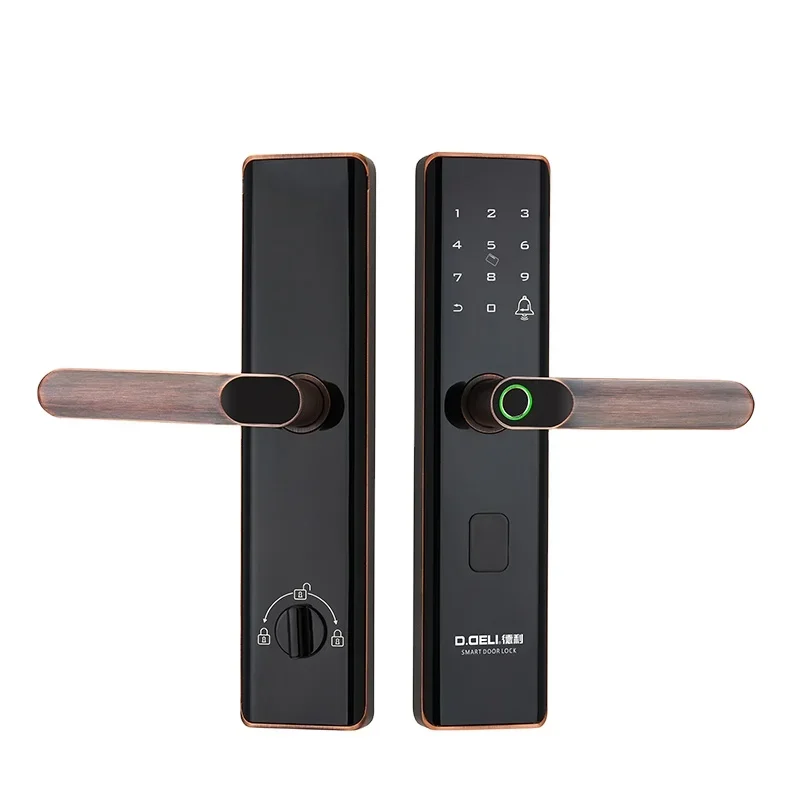 

yyhcKJ012H17 Luxury Euro Lock Cylinder Zinc Alloy Biometric Fingerprint Smart Door Lock Smartphone WiFi Tuya APP Smart Lock