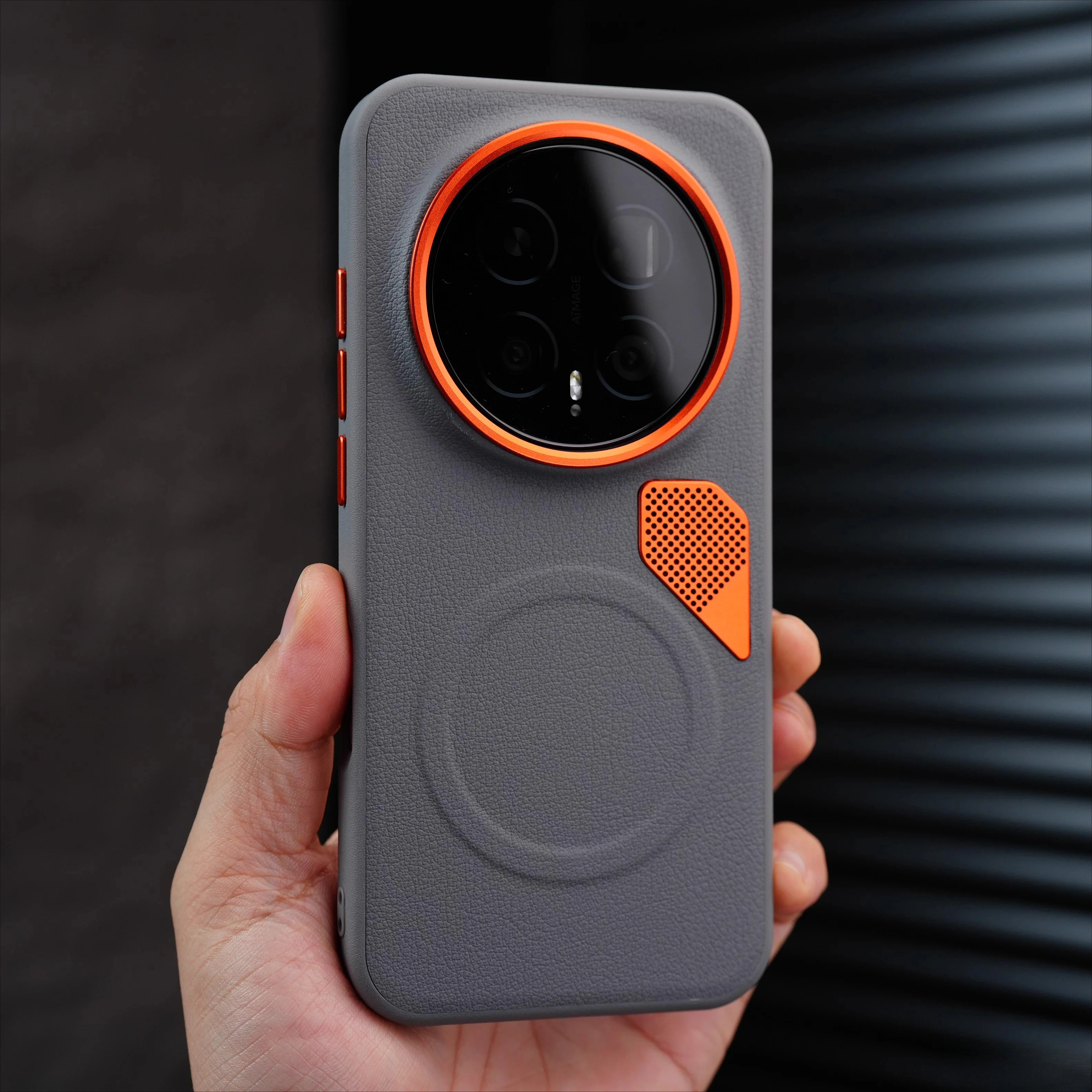 Etui na Honor Magic 8 Pro, modne etui z PU skóry z magnetycznym zamknięciem, magnetyczna tylna obudowa na Honor Magic8 Pro, bezprzewodowe ładowanie, bumper. — zdjęcie produktu 5