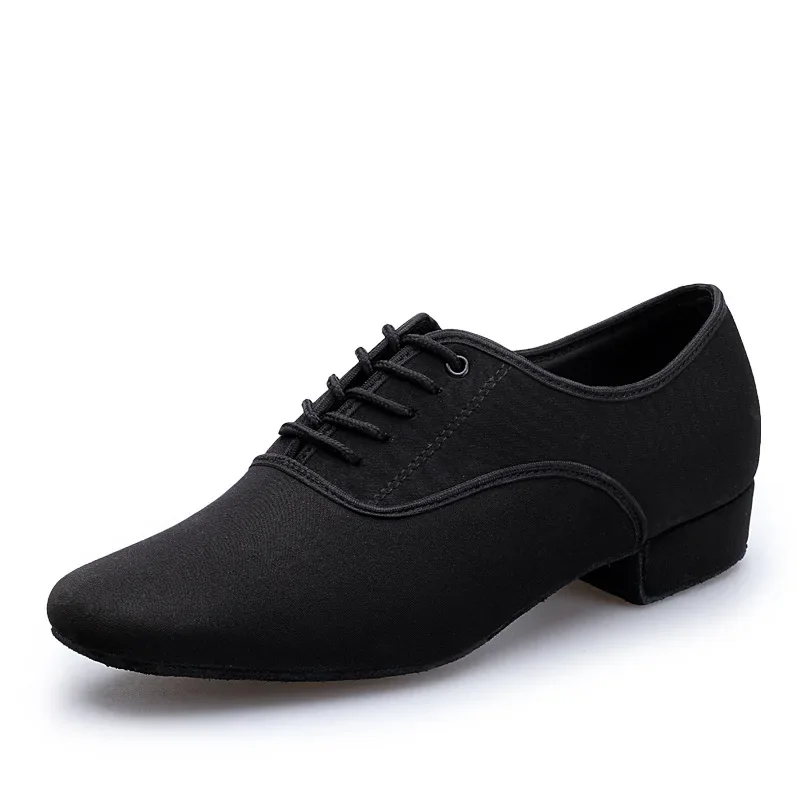 Men\'s Modern Jazz Sneaker for Men Professional Black Oxford Upper Latin Salsa Shoe Plus Size Low Heel Tango Ballroom Dance Shoes