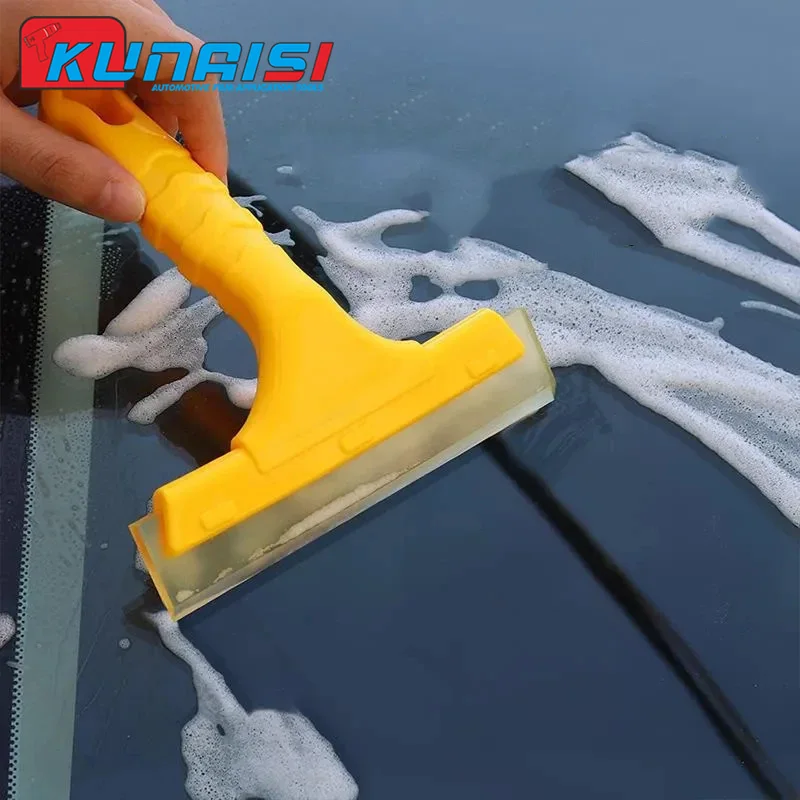 KUNAISI 1/2pcs Silicone Water  Squeegee Car Vehicle Windshield Window Washing Cleaning, Glass Blowing Home Glass Automotive film