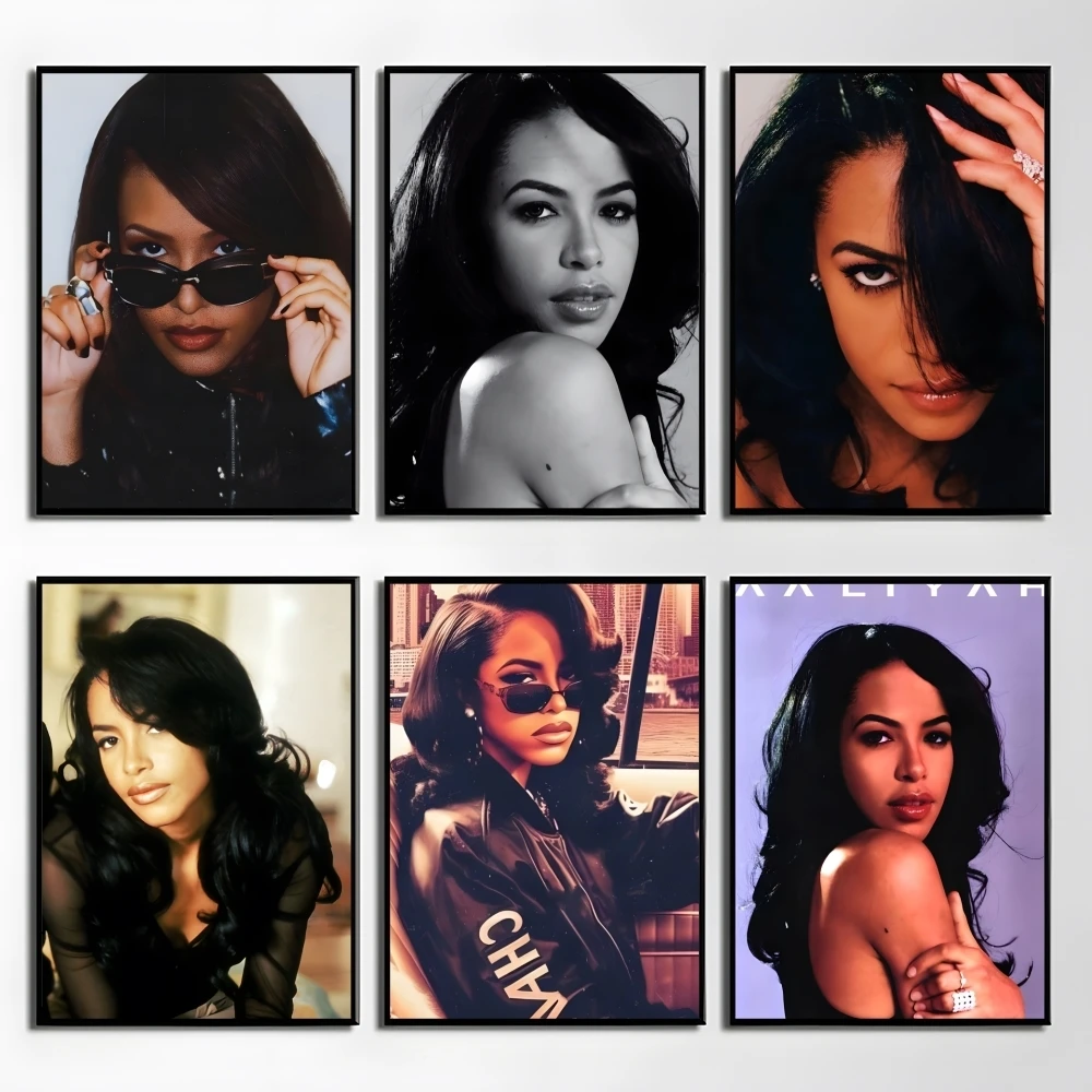 

American Singer A-Aaliyah Poster Elegant And Affordable Wall Art Stickers For Dormitory Living Room And Bedroom Spaces