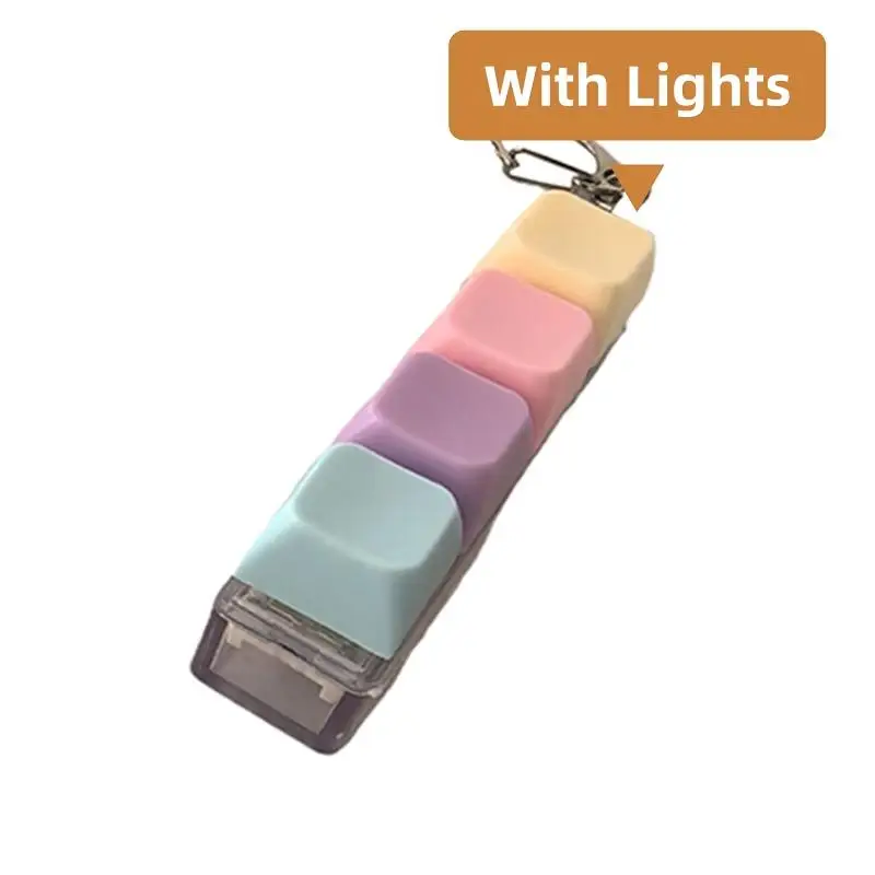 New LED Light-Up Decompression 9 Keyboard Key Toy Adults Antistress Toys Boys Girls Anti Stress Finger Keyboard Games Keychain