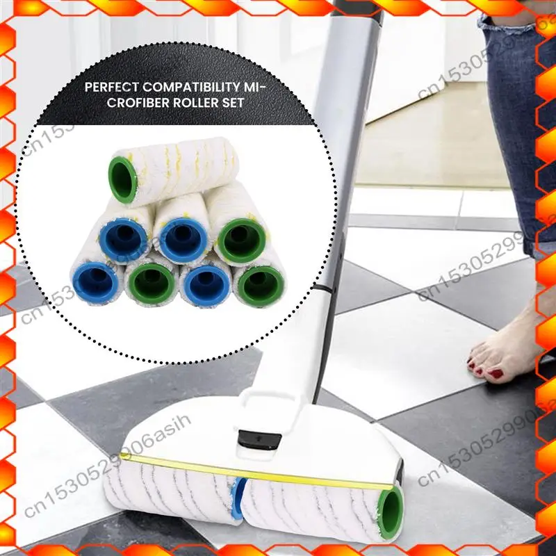 -AT52 مجموعة من بكرات 8 قطع لمنظف الأرضيات الكهربائية Karcher FC7 FC5 FC3 FC3D 2.055-007.0 / 2.055-006.0