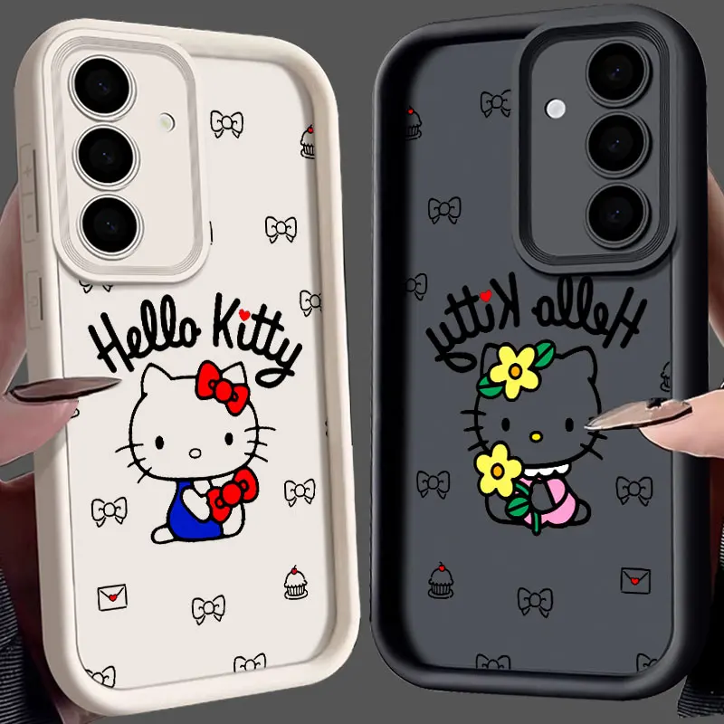 

Cute Sanrio Hello Kitty S24FE Phone Case For Samsung S25 S24 S23 Ultra 5G S22 S20 Plus S21 FE Cases Cover Galaxy S25Ultra Funda