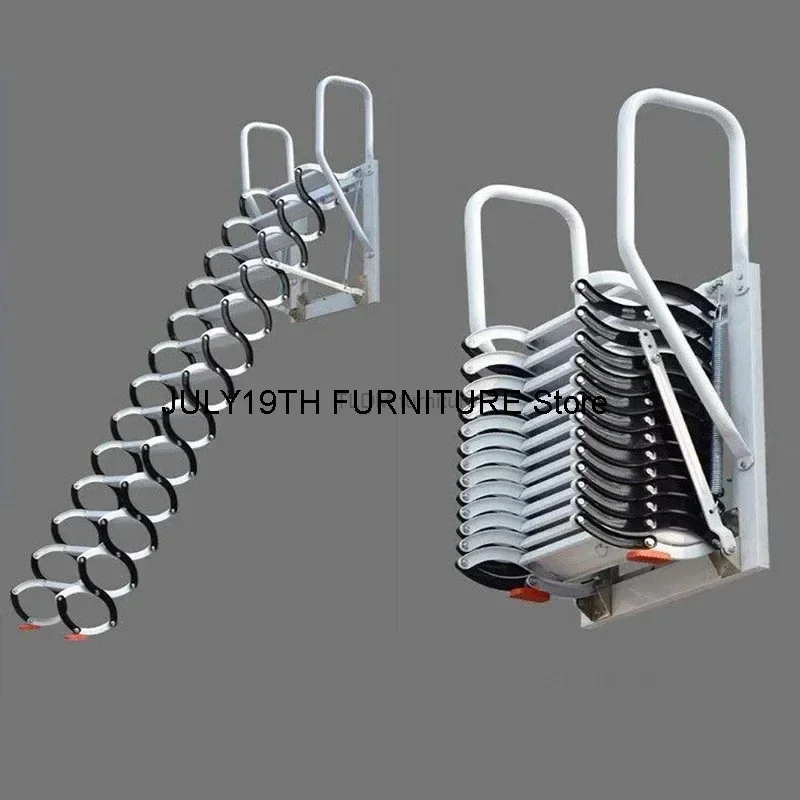 Wall-mounted Home Ladders Attic Retractable Stairs Lifting Indoor and Outdoor Invisible Folding Ladders Simple Stretching Stairs