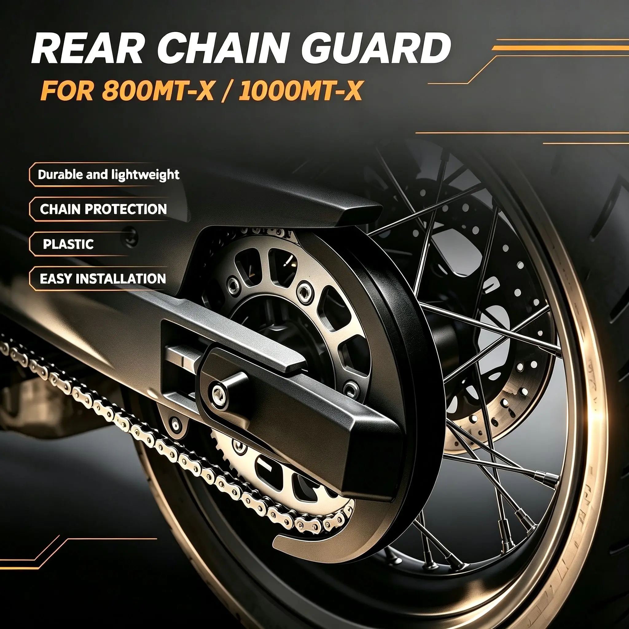 NEW Motorcycle Accessories Rear Chain Guard Chain For CFMOTO 800 MT-X 1000 MTX Protection Cover Rear Sprocket Protector