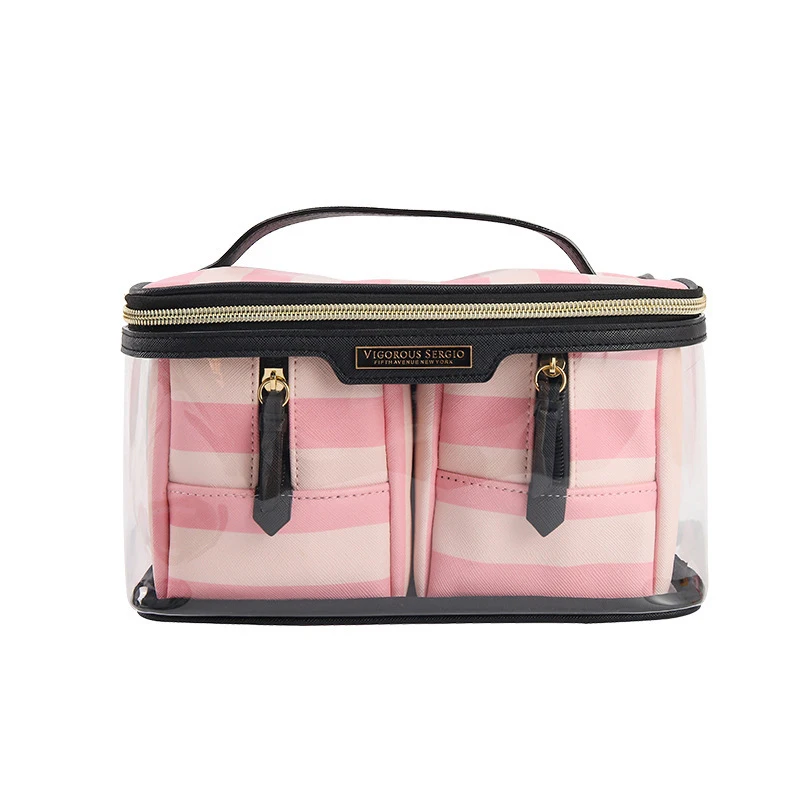 

2025 transparent makeup bag cosmetic storage bagtravel fitness swimming essentials Set portable water proof washing bag
